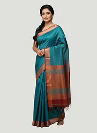 MAHESHWARI HANDLOOM COTTON SILK SAREE - Master