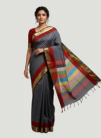 MAHESHWARI HANDLOOM COTTON SILK SAREE - Master