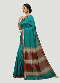 MAHESHWARI HANDLOOM COTTON SILK SAREE - Master