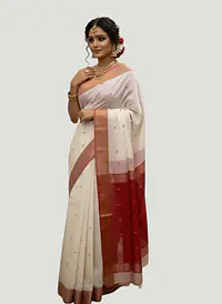 MAHESHWARI HANDLOOM COTTON SILK SAREE - Master