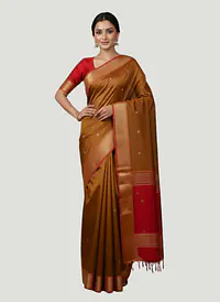MAHESHWARI HANDLOOM COTTON SILK SAREE - Master