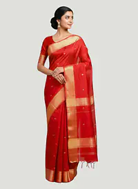 MAHESHWARI HANDLOOM COTTON SILK SAREE - Master