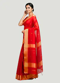 MAHESHWARI HANDLOOM COTTON SILK SAREE - Master