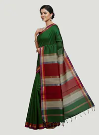 MAHESHWARI HANDLOOM COTTON SILK SAREE - Master