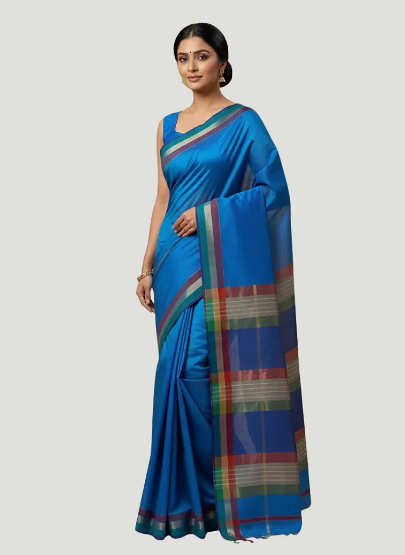 MAHESHWARI HANDLOOM COTTON SILK SAREE - Master
