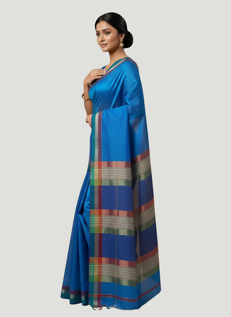 MAHESHWARI HANDLOOM COTTON SILK SAREE - Master