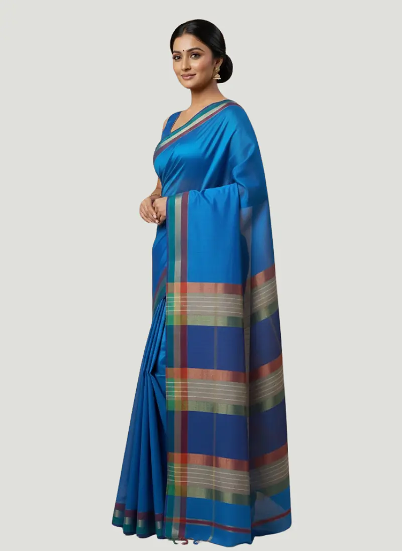 MAHESHWARI HANDLOOM COTTON SILK SAREE - Master