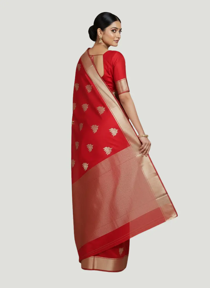 CHANDERI KAMAL BUTTA SAREE - Master