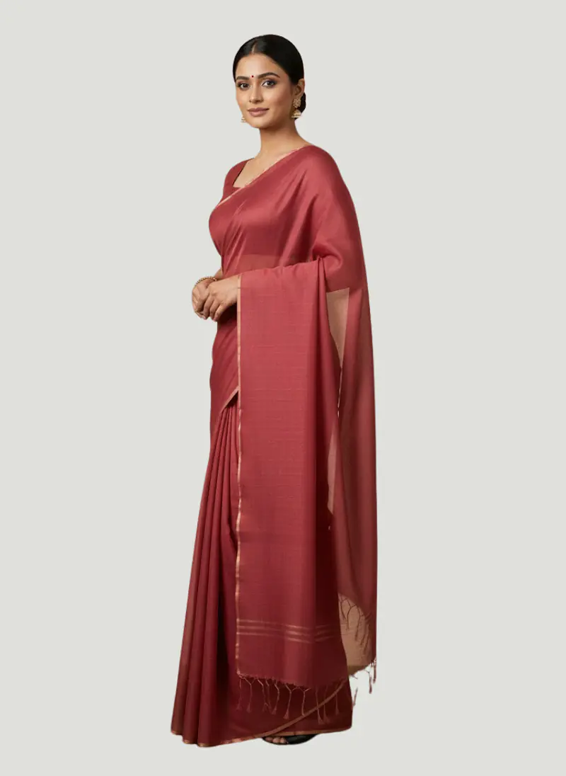MAHESHWARI HANDLOOM COTTON SILK SAREE - Master