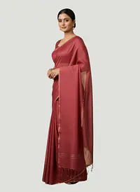 MAHESHWARI HANDLOOM COTTON SILK SAREE - Master