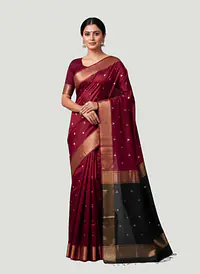 MAHESHWARI HANDLOOM COTTON SILK SAREE - Master