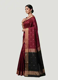 MAHESHWARI HANDLOOM COTTON SILK SAREE - Master