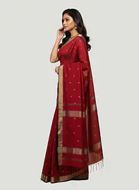 MAHESHWARI HANDLOOM COTTON SILK SAREE - Master