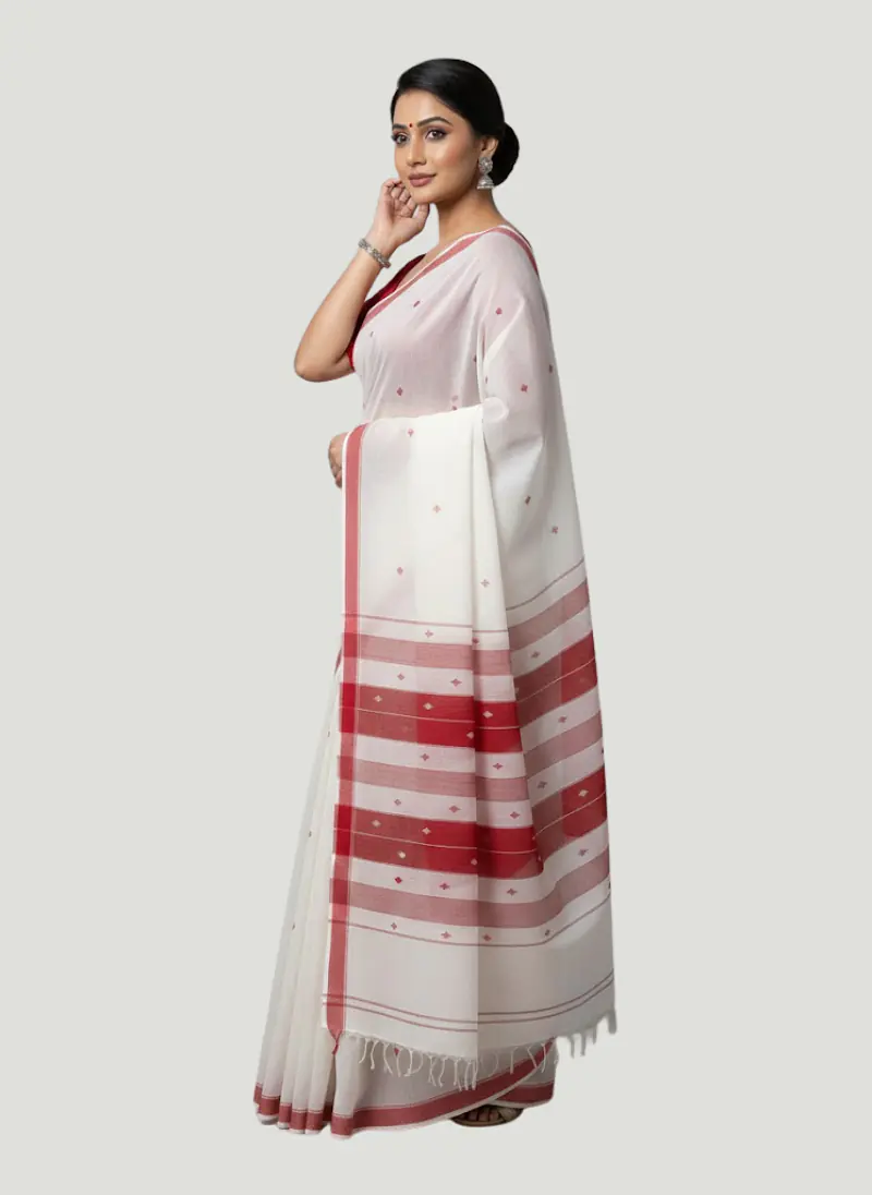 MAHESHWARI HANDLOOM COTTON SILK SAREE - Master