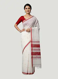 MAHESHWARI HANDLOOM COTTON SILK SAREE - Master