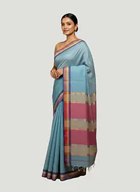 MAHESHWARI HANDLOOM COTTON SILK SAREE - Master