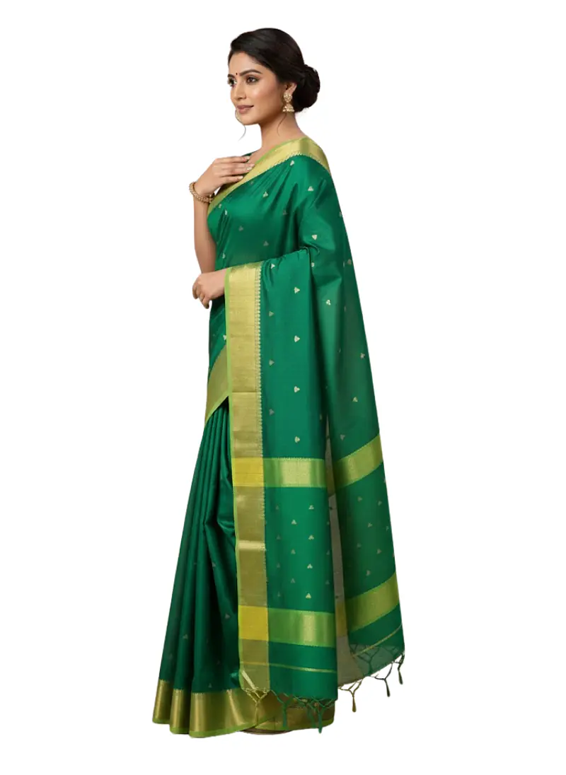 MAHESHWARI HANDLOOM COTTON SILK SAREE - Master