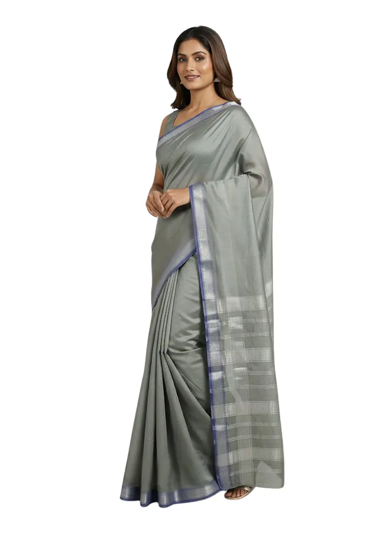 MAHESHWARI HANDLOOM COTTON SILK SAREE - Master