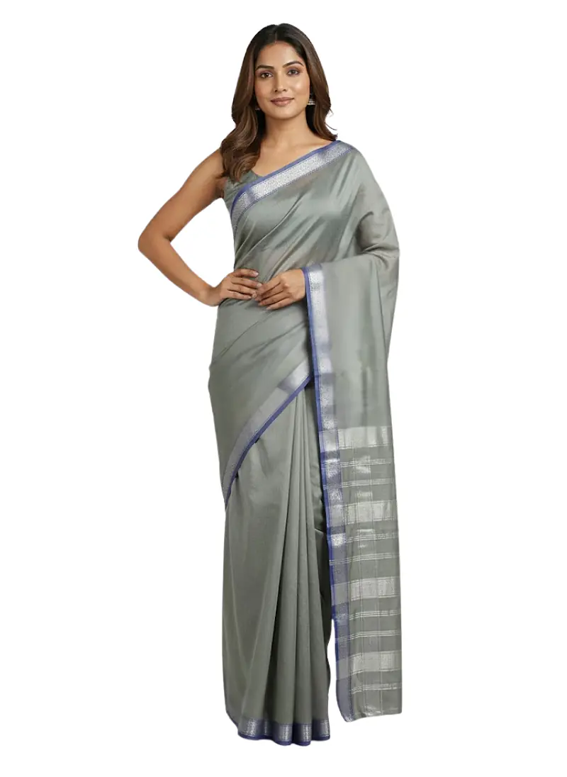 MAHESHWARI HANDLOOM COTTON SILK SAREE - Master