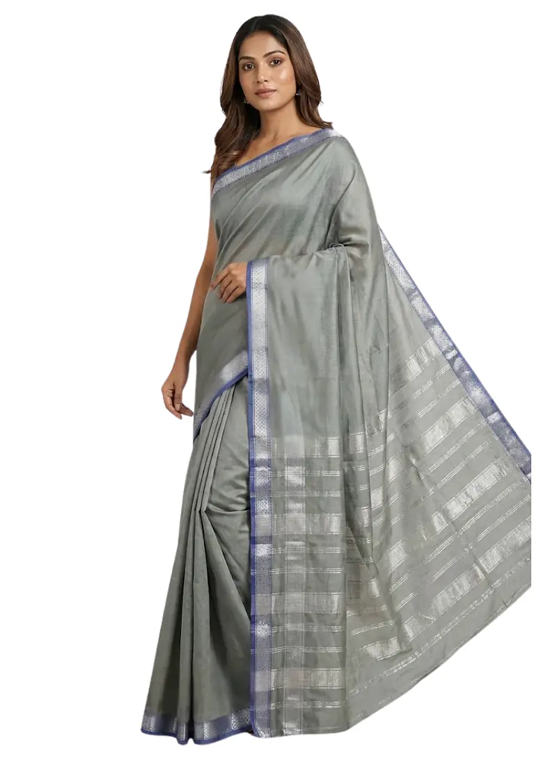 MAHESHWARI HANDLOOM COTTON SILK SAREE - Master