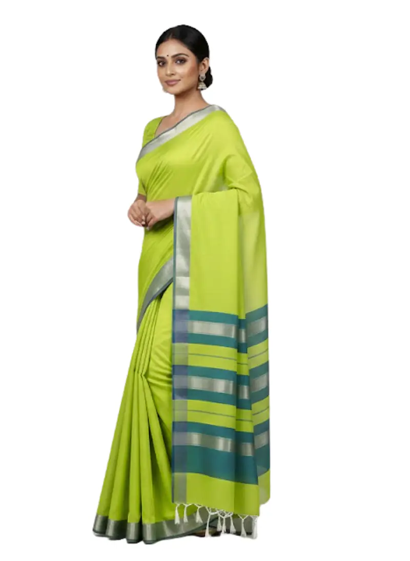 MAHESHWARI HANDLOOM COTTON SILK SAREE - Master