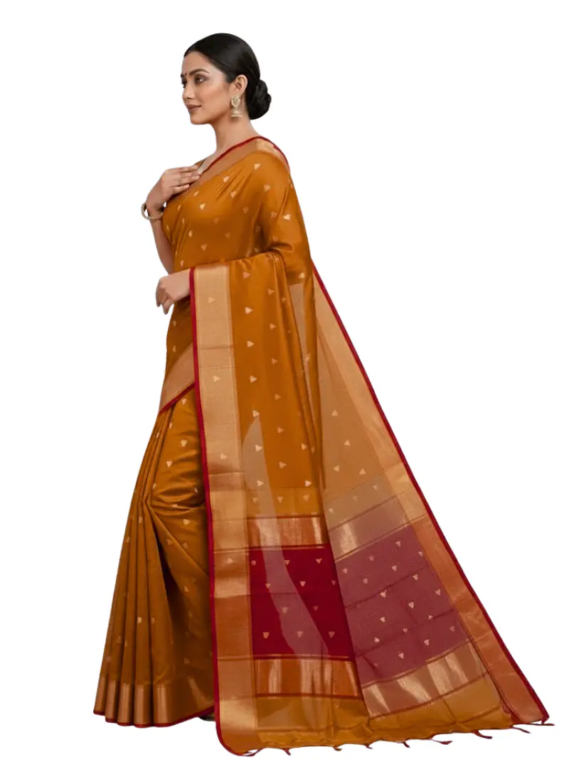 MAHESHWARI HANDLOOM COTTON SILK SAREE - Master