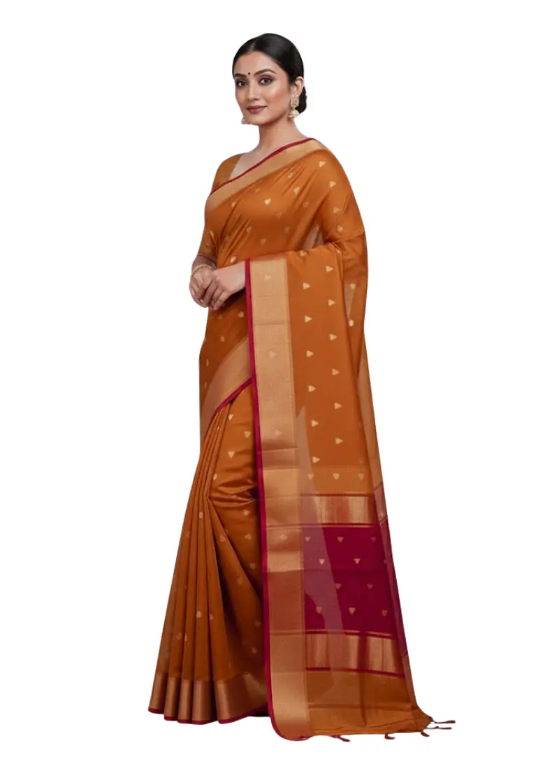 MAHESHWARI HANDLOOM COTTON SILK SAREE - Master