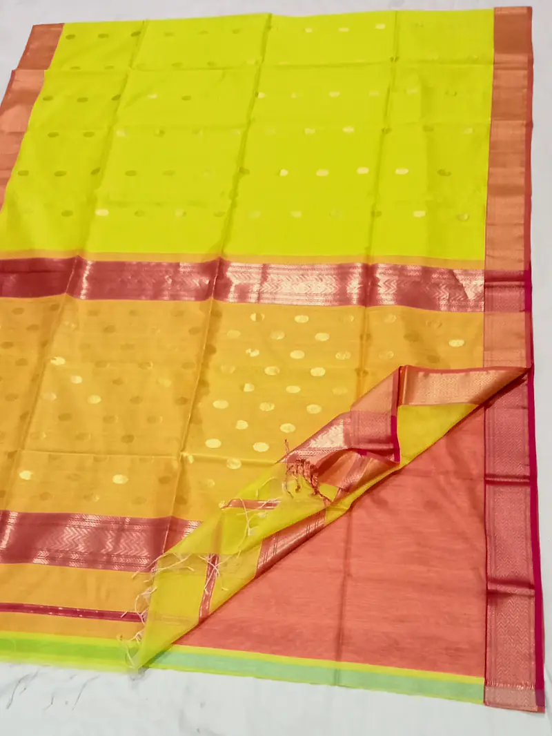 MAHESHWARI HANDLOOM COTTON SILK SAREE - Master
