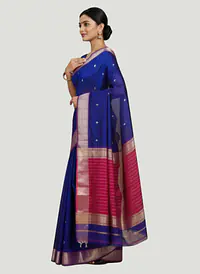 MAHESHWARI HANDLOOM COTTON SILK SAREE - Master