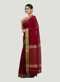 MAHESHWARI HANDLOOM COTTON SILK SAREE - Master
