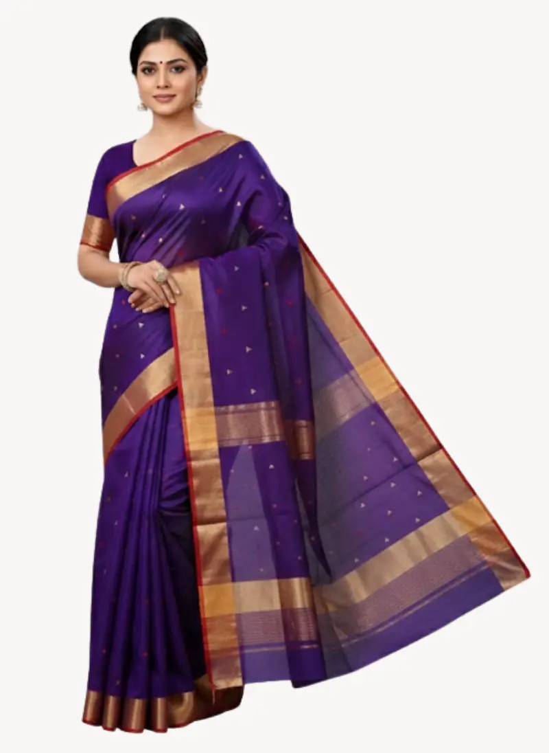MAHESHWARI HANDLOOM COTTON SILK SAREE - Master