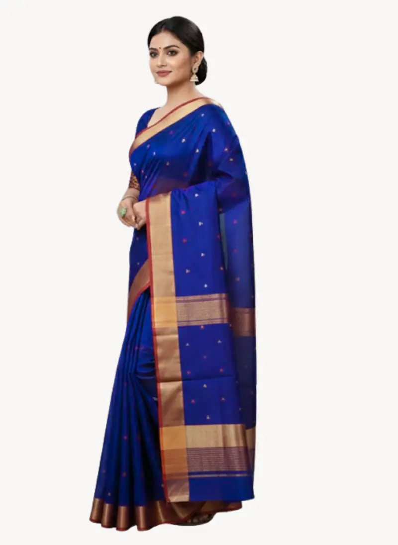 MAHESHWARI HANDLOOM COTTON SILK SAREE - Master