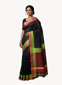 MAHESHWARI HANDLOOM COTTON SILK SAREE - Master