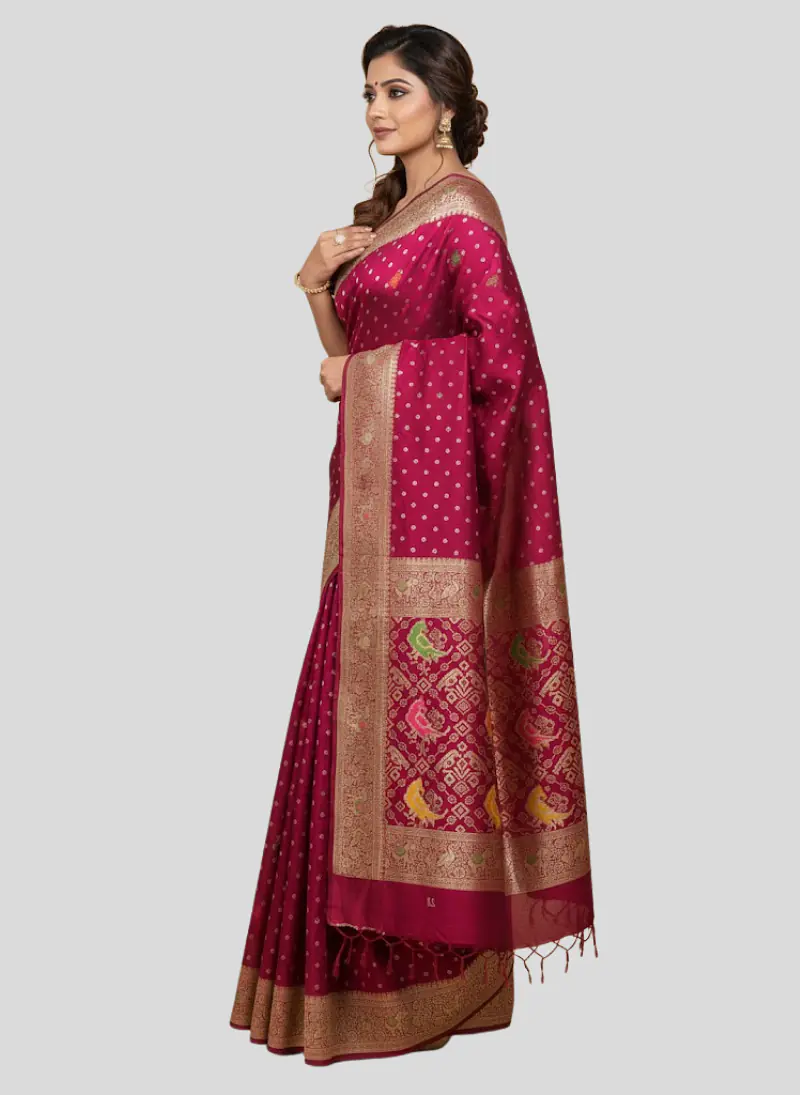 Jamnagari Bandhani Saree - Master