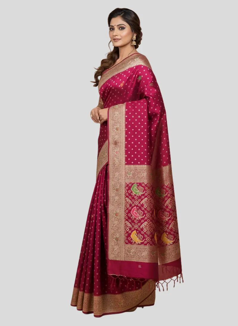 Jamnagari Bandhani Saree - Master