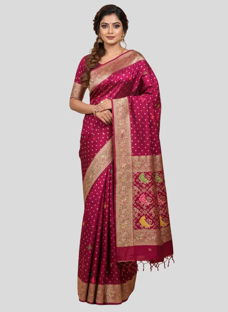 Jamnagari Bandhani Saree - Master