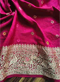 Jamnagari Bandhani Saree - Master