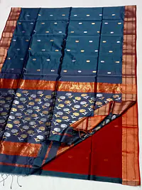 MAHESHWARI HANDLOOM COTTON SILK SAREE - Master