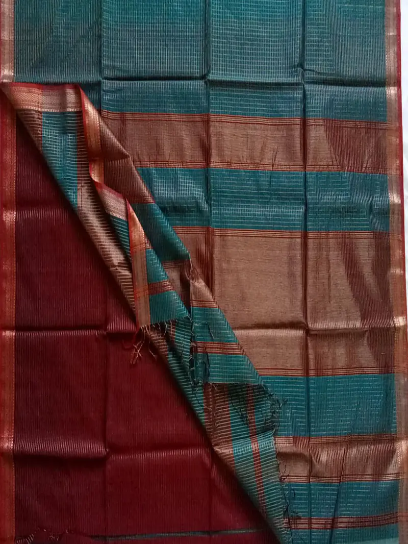 MAHESHWARI HANDLOOM COTTON SILK SAREE - Master
