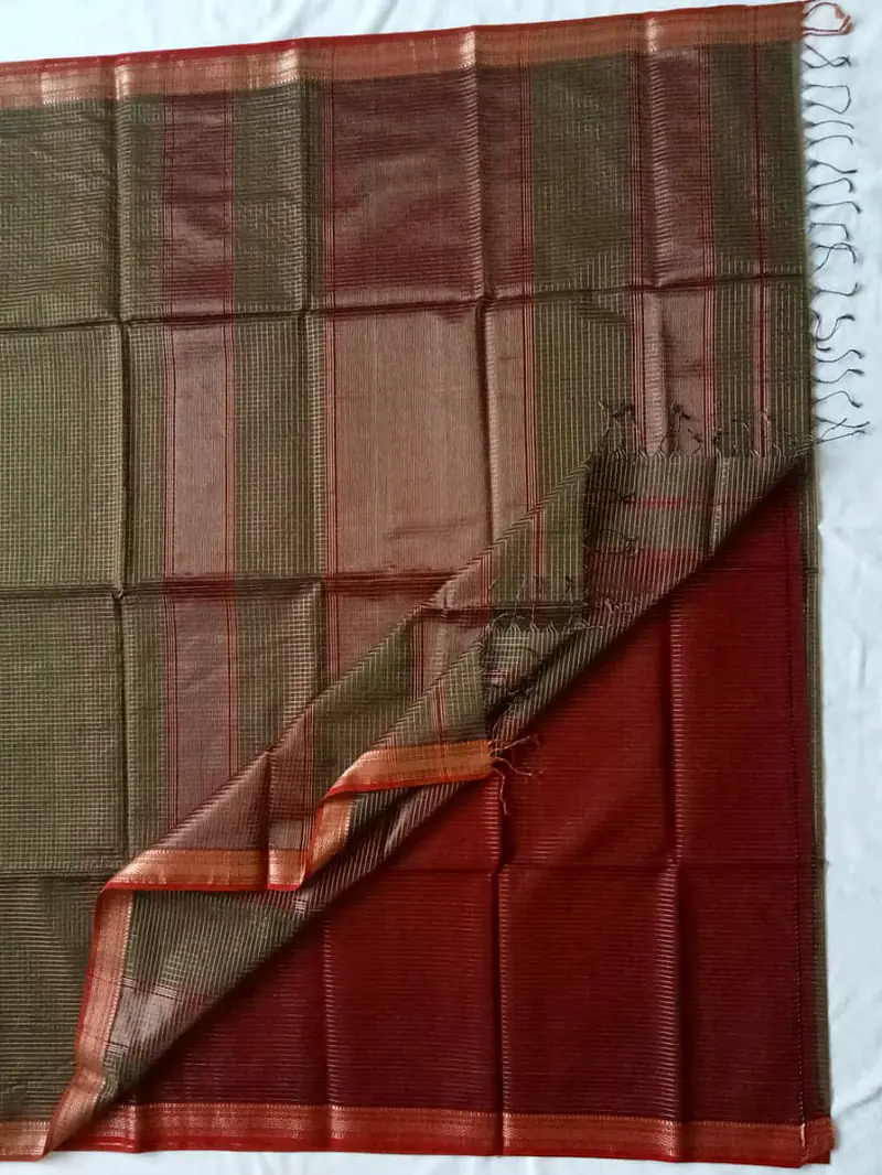 MAHESHWARI HANDLOOM COTTON SILK SAREE - Master