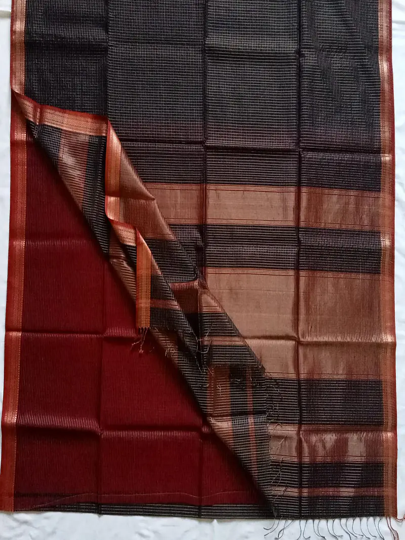 MAHESHWARI HANDLOOM COTTON SILK SAREE - Master