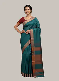 MAHESHWARI HANDLOOM COTTON SILK SAREE - Master