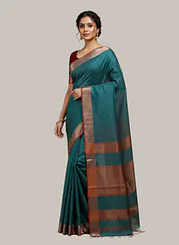 MAHESHWARI HANDLOOM COTTON SILK SAREE - Master