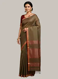 MAHESHWARI HANDLOOM COTTON SILK SAREE - Master
