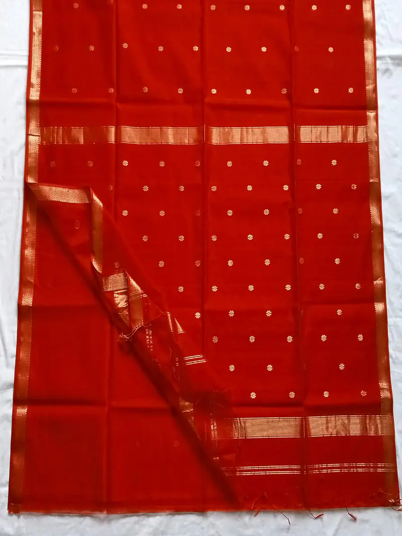 MAHESHWARI HANDLOOM COTTON SILK SAREE - Master