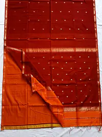 MAHESHWARI HANDLOOM COTTON SILK SAREE - Master