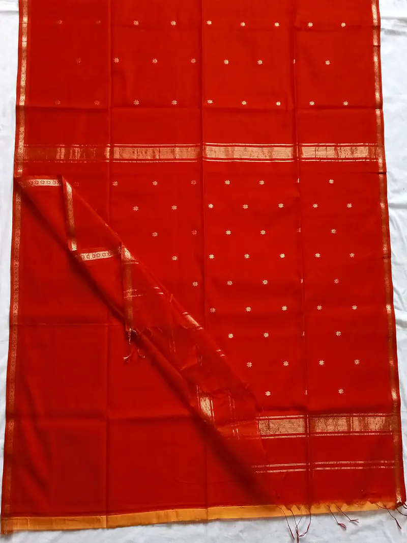 MAHESHWARI HANDLOOM COTTON SILK SAREE - Master