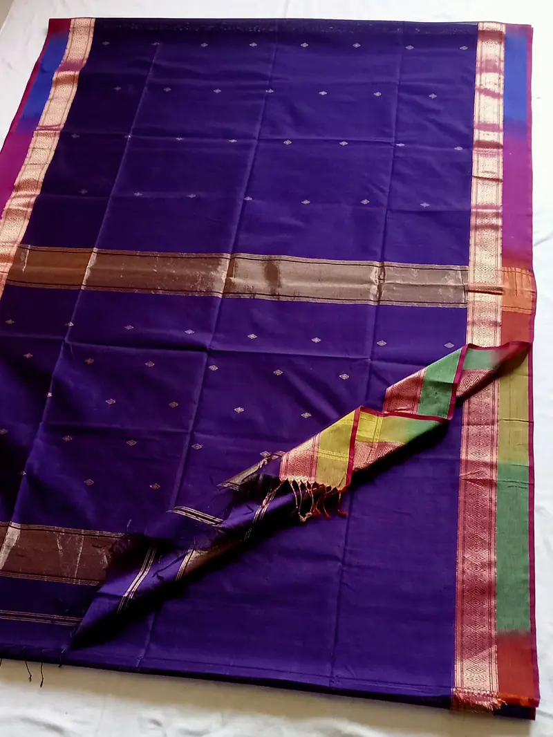 MAHESHWARI HANDLOOM COTTON SILK SAREE - Master