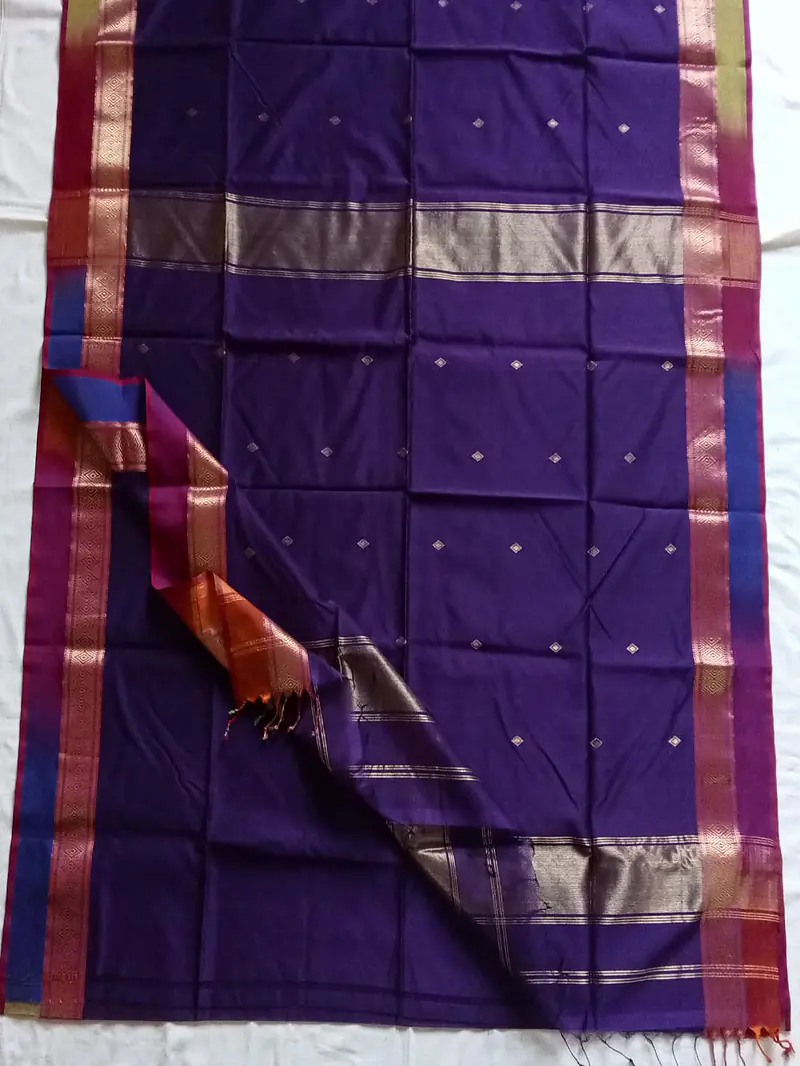 MAHESHWARI HANDLOOM COTTON SILK SAREE - Master