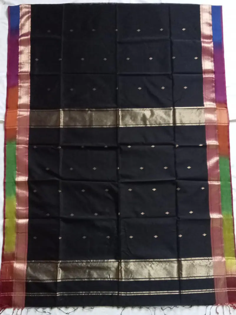 MAHESHWARI HANDLOOM COTTON SILK SAREE - Master